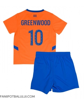 Olympique de Marseille Mason Greenwood #10 Echipament de Fotbal Replică 2024-25 Copii Treilea (+ Șorturi)
